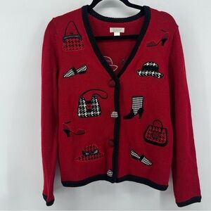 Vintage Christopher & Banks Cardigan Shoes Purses Hats Women's Size Small